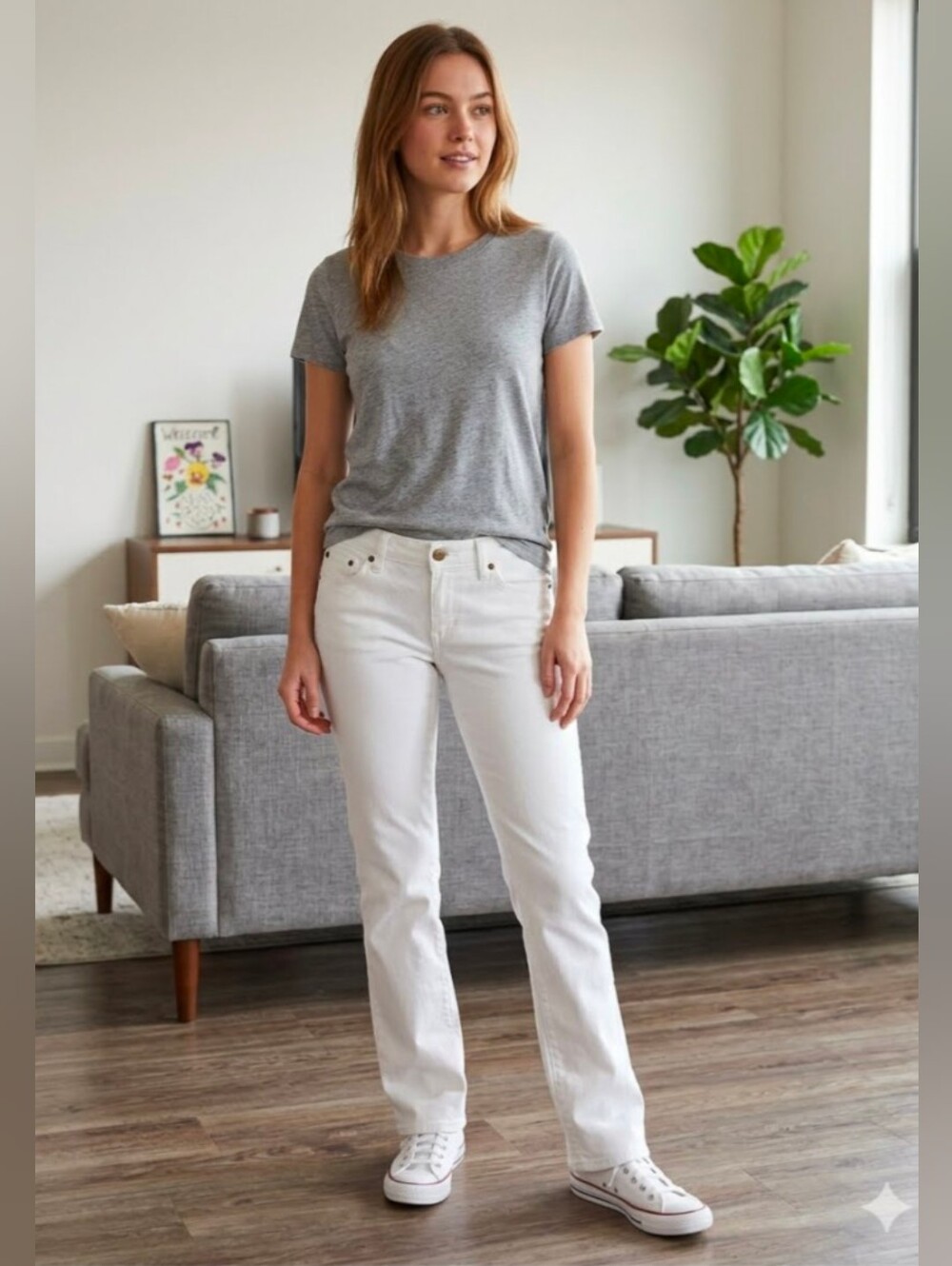 Old Navy White Sweetheart Straight Leg Jeans 2009 Size 1